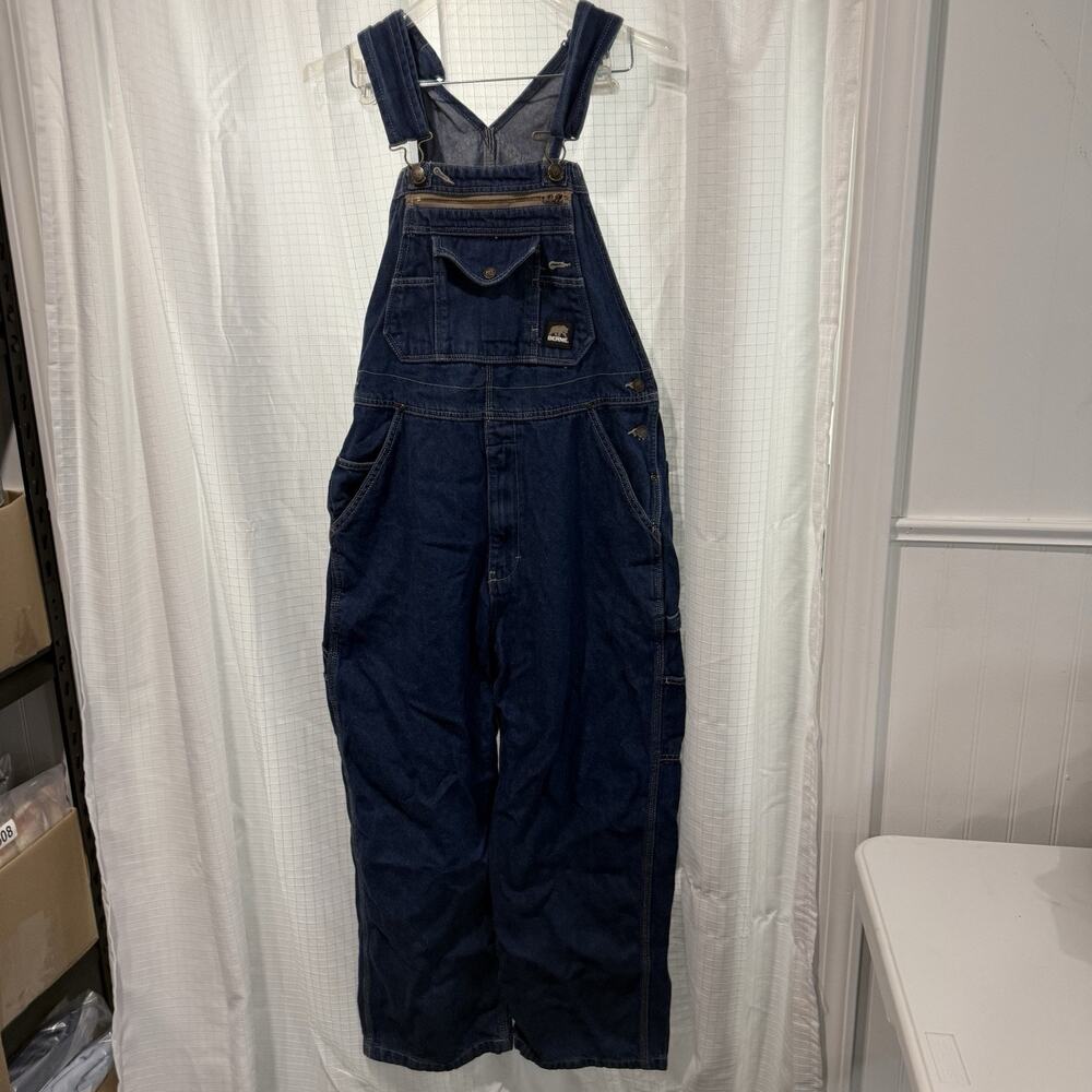 Berne Bib Overalls Blue Jean Men’s 38 X 30 Carpenter Workwear Utility Core